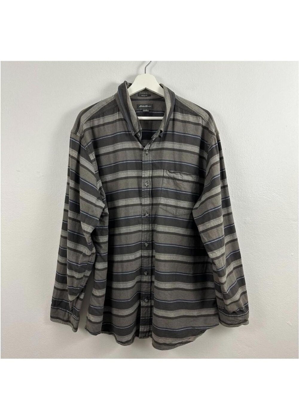Eddie Bauer Flannel Plaid Long Sleeve Shirt Men's Size XL